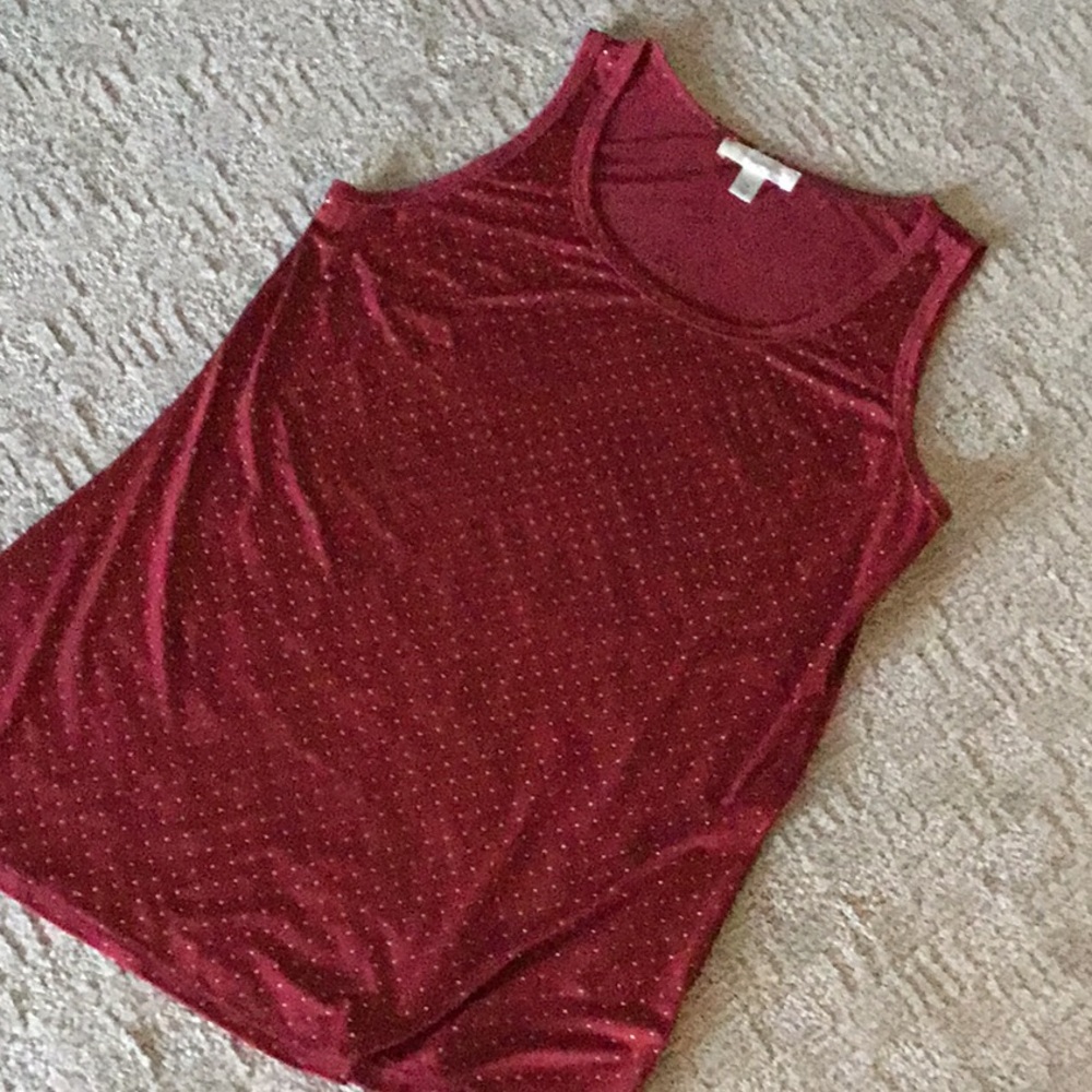 Dressbarn Cranberry color size S dressy tank